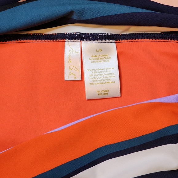 Anne Cole Mid-rise Striped Bikini Bottom - Picture 6 of 8